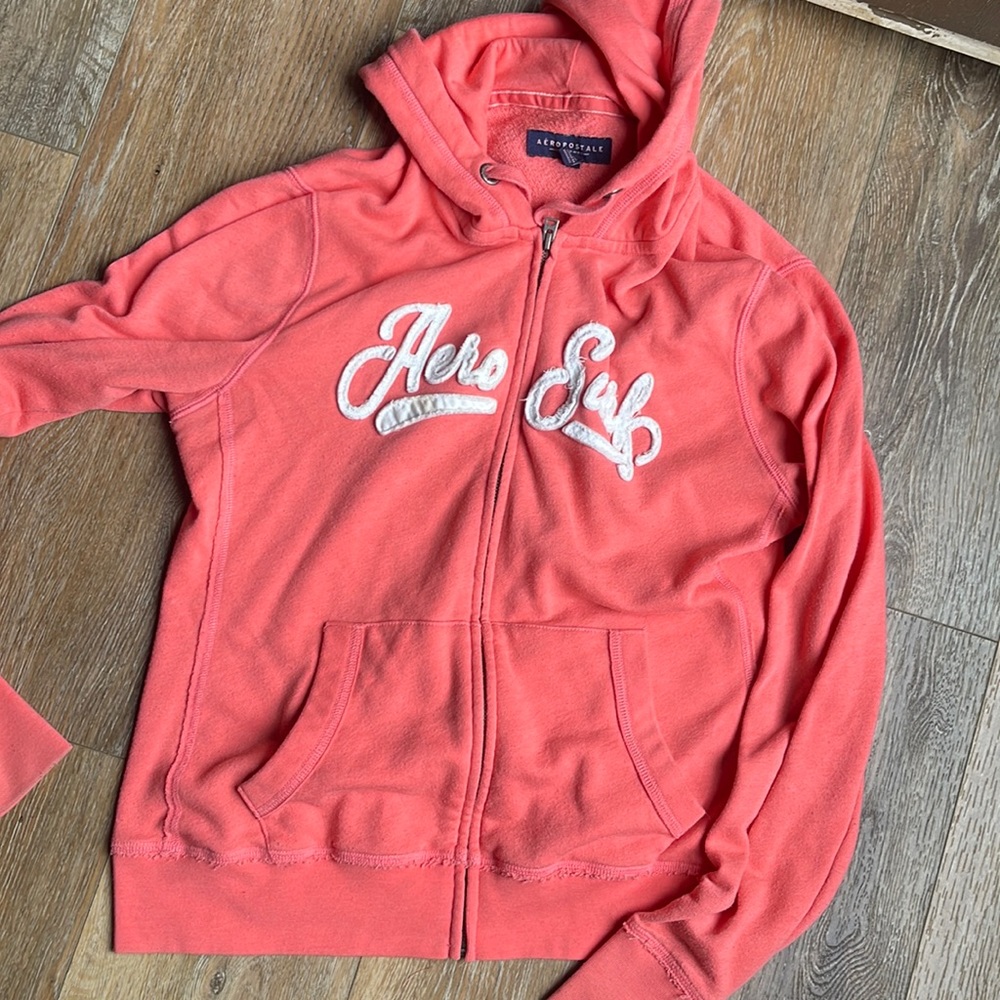 Aeropostale pink/coral zip up jacket